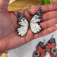 Butterfly Wings- White upcycled paper earrings, cottage fairy core ethereal jewelry