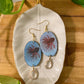 Loteria Cards- Upcycled paper "La Arana" oval statement earrings, spider novelty jewelry