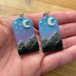 Mountain Ranges- New Mexico inspired mountain & sunset earrings, handmade polymer clay post stud jewelry